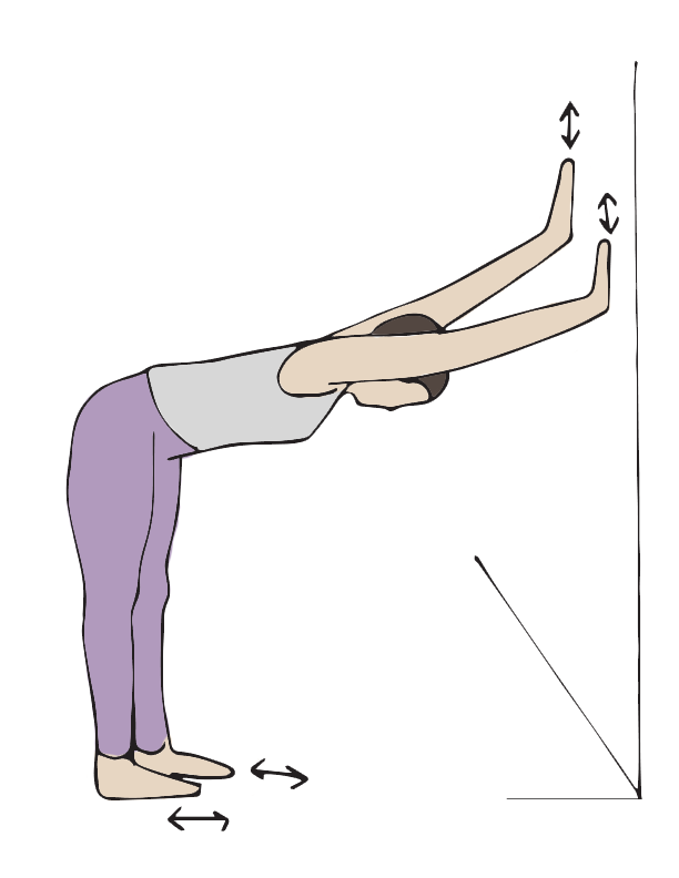 wall-push yoga